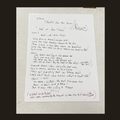 Personalized Handwritten Lyrics Suitable for Framing